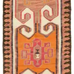 Herki Eskitme Multi Pamuk Üzerine Yün El Dokuma Kilim-094x368