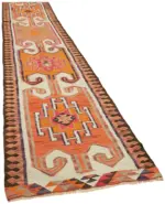 Herki Eskitme Multi Pamuk Üzerine Yün El Dokuma Kilim-094x368 - Görsel 2