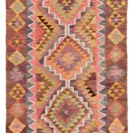 Herki Eskitme Multi Pamuk Üzerine Yün El Dokuma Kilim-092x314