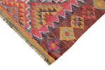 Herki Eskitme Multi Pamuk Üzerine Yün El Dokuma Kilim-092x314 - Görsel 4