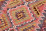 Herki Eskitme Multi Pamuk Üzerine Yün El Dokuma Kilim-092x314 - Görsel 5