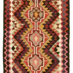 Herki Eskitme Multi Pamuk Üzerine Yün El Dokuma Kilim-088x336