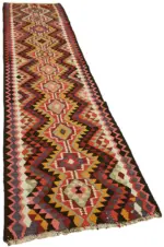 Herki Eskitme Multi Pamuk Üzerine Yün El Dokuma Kilim-088x336 - Görsel 2