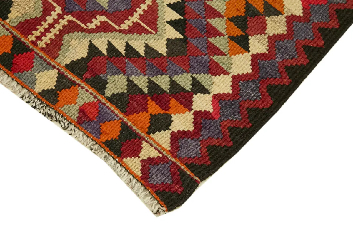 Herki Eskitme Multi Pamuk Üzerine Yün El Dokuma Kilim-088x336 - Görsel 4