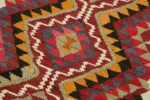Herki Eskitme Multi Pamuk Üzerine Yün El Dokuma Kilim-088x336 - Görsel 5