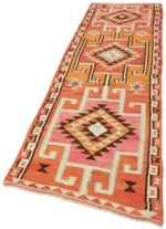Herki Eskitme Multi Pamuk Üzerine Yün El Dokuma Kilim-098x322 - Görsel 3