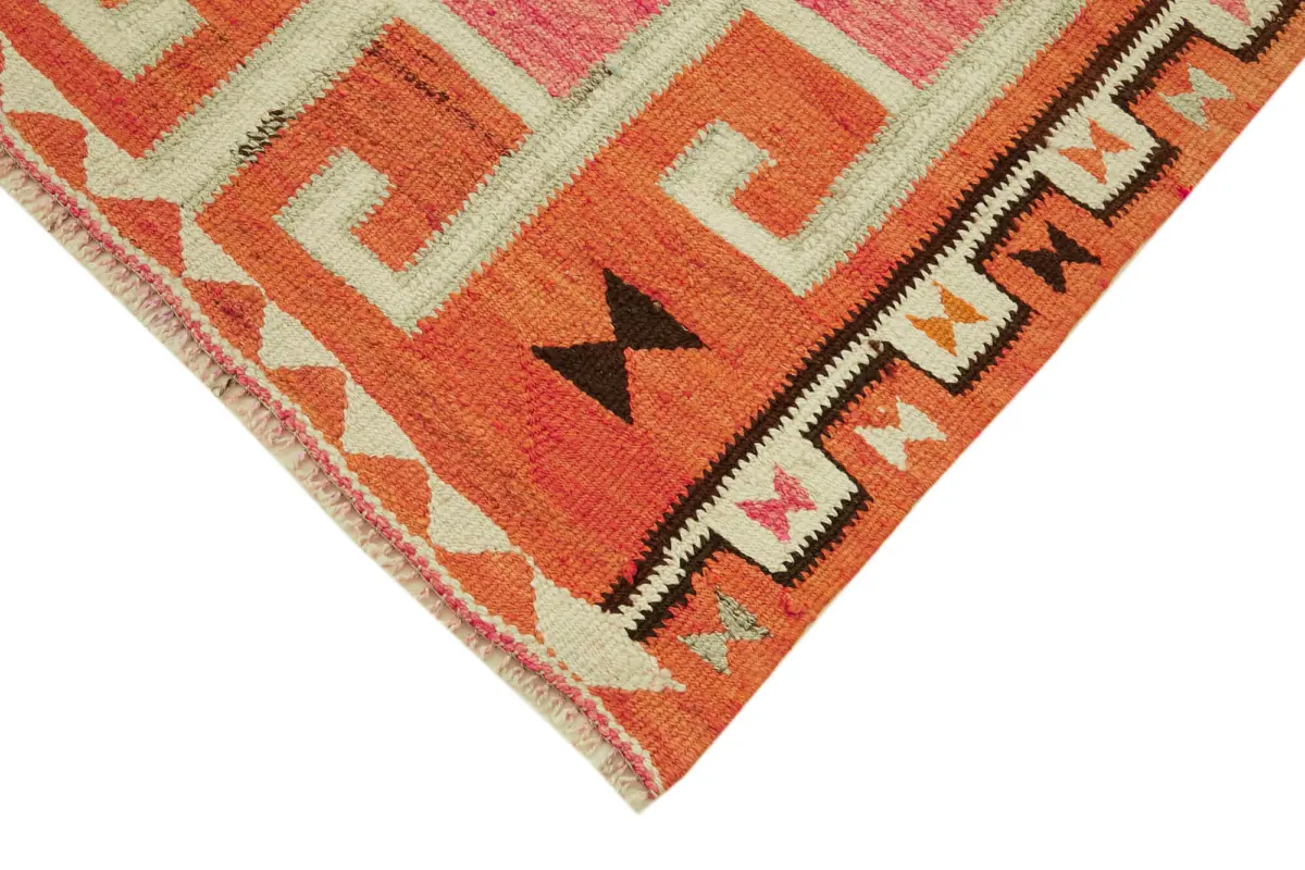 Herki Eskitme Multi Pamuk Üzerine Yün El Dokuma Kilim-098x322 - Görsel 4