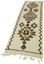 Herki Eskitme Beyaz Pabek Üzerine Yün El Dokuma Kilim-080x273 - Görsel 3