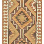Herki Eskitme Multi Pamuk Üzerine Yün El Dokuma Kilim-086x340