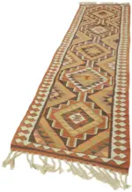 Herki Eskitme Multi Pamuk Üzerine Yün El Dokuma Kilim-086x340 - Görsel 3