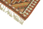 Herki Eskitme Multi Pamuk Üzerine Yün El Dokuma Kilim-086x340 - Görsel 4