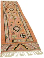Herki Eskitme Multi Pamuk Üzerine Yün El Dokuma Kilim-094x304 - Görsel 2