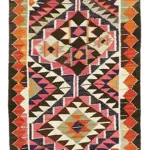 Herki Eskitme Multi Pamuk Üzerine Yün El Dokuma Kilim-090x348