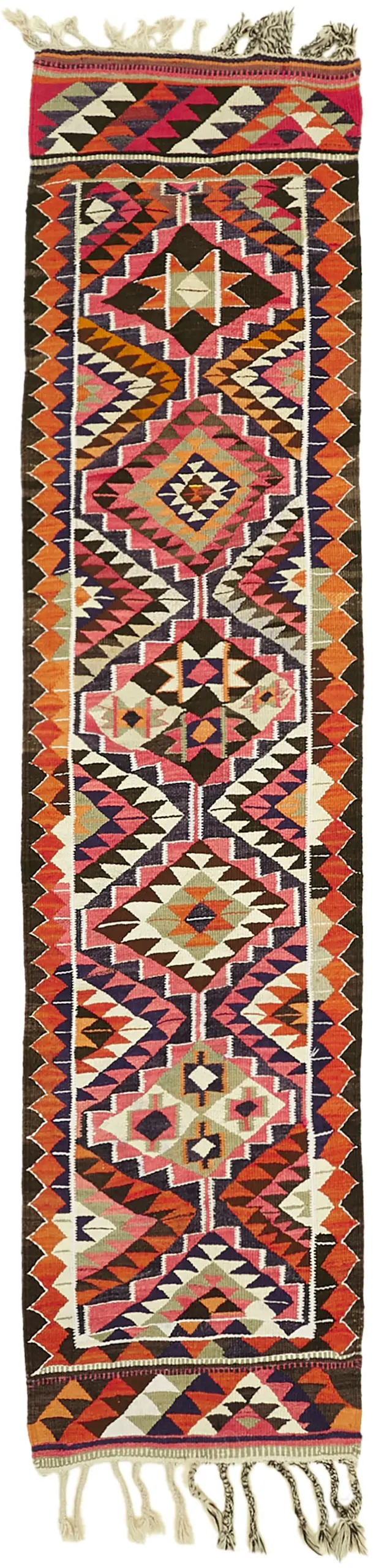 Herki Eskitme Multi Pamuk Üzerine Yün El Dokuma Kilim-090x348 - Görsel 1