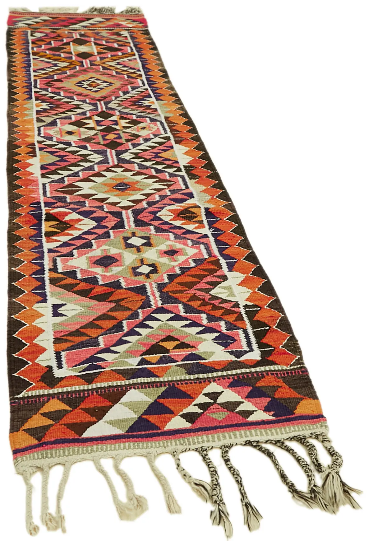 Herki Eskitme Multi Pamuk Üzerine Yün El Dokuma Kilim-090x348 - Görsel 2