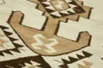 Herki Eskitme Beyaz Pabek Üzerine Yün El Dokuma Kilim-095x353 - Görsel 5