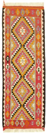 Herki Eskitme Multi Pamuk Üzerine Yün El Dokuma Kilim-098x268