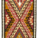 Herki Eskitme Multi Pamuk Üzerine Yün El Dokuma Kilim-084x368