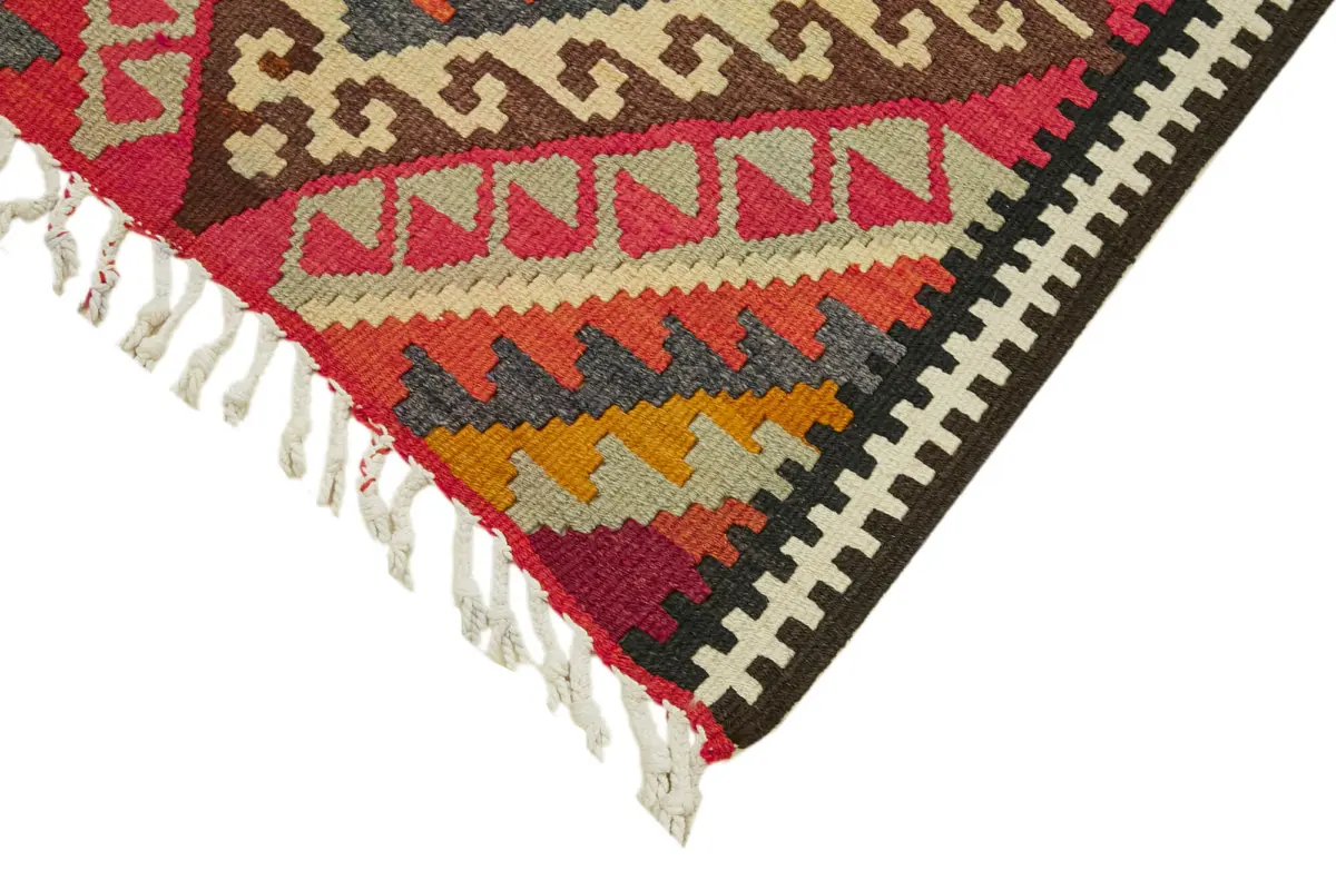 Herki Eskitme Multi Pamuk Üzerine Yün El Dokuma Kilim-084x368 - Görsel 4