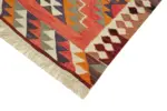 Herki Eskitme Multi Pamuk Üzerine Yün El Dokuma Kilim-100x345 - Görsel 4