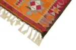 Herki Eskitme Multi Pamuk Üzerine Yün El Dokuma Kilim-092x365 - Görsel 4