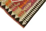 Herki Eskitme Multi Pamuk Üzerine Yün El Dokuma Kilim-086x365 - Görsel 4