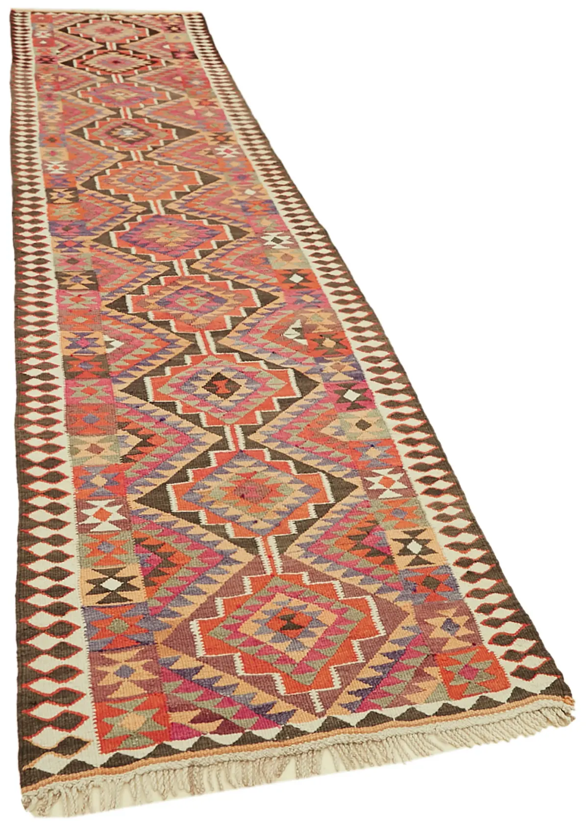 Herki Eskitme Multi Pamuk Üzerine Yün El Dokuma Kilim-090x347 - Görsel 2