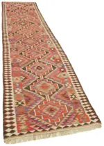 Herki Eskitme Multi Pamuk Üzerine Yün El Dokuma Kilim-090x347 - Görsel 2