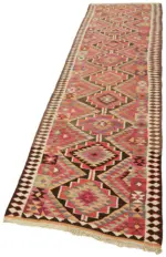 Herki Eskitme Multi Pamuk Üzerine Yün El Dokuma Kilim-090x347 - Görsel 3