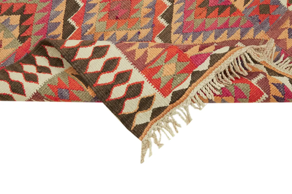 Herki Eskitme Multi Pamuk Üzerine Yün El Dokuma Kilim-090x347 - Görsel 6