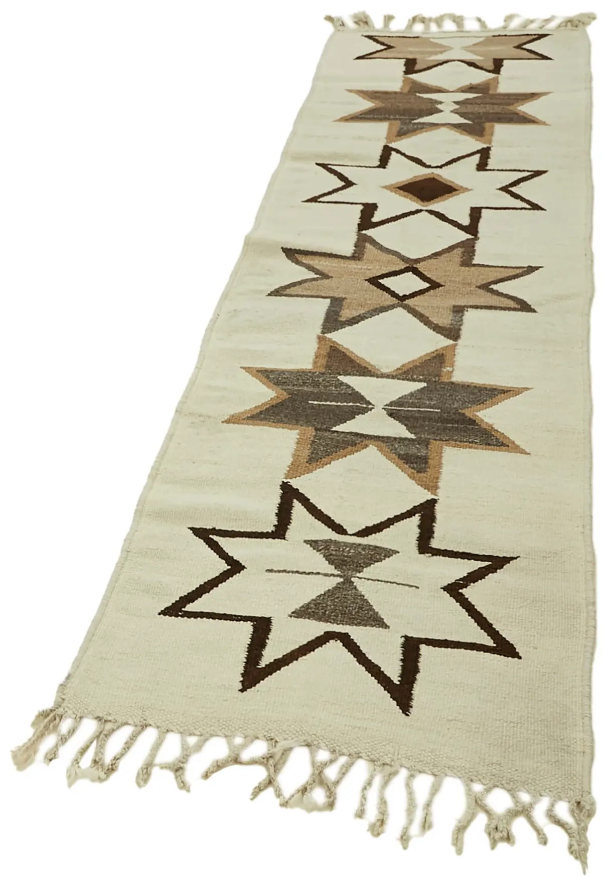 Herki Eskitme Beyaz Pabek Üzerine Yün El Dokuma Kilim-078x283 - Görsel 3