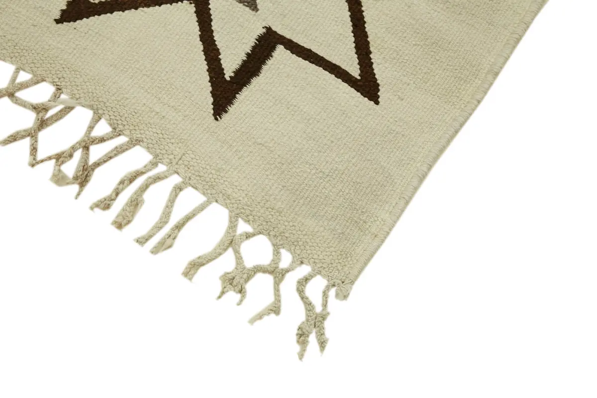 Herki Eskitme Beyaz Pabek Üzerine Yün El Dokuma Kilim-078x283 - Görsel 4