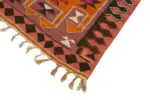 Herki Eskitme Multi Pamuk Üzerine Yün El Dokuma Kilim-090x307 - Görsel 4