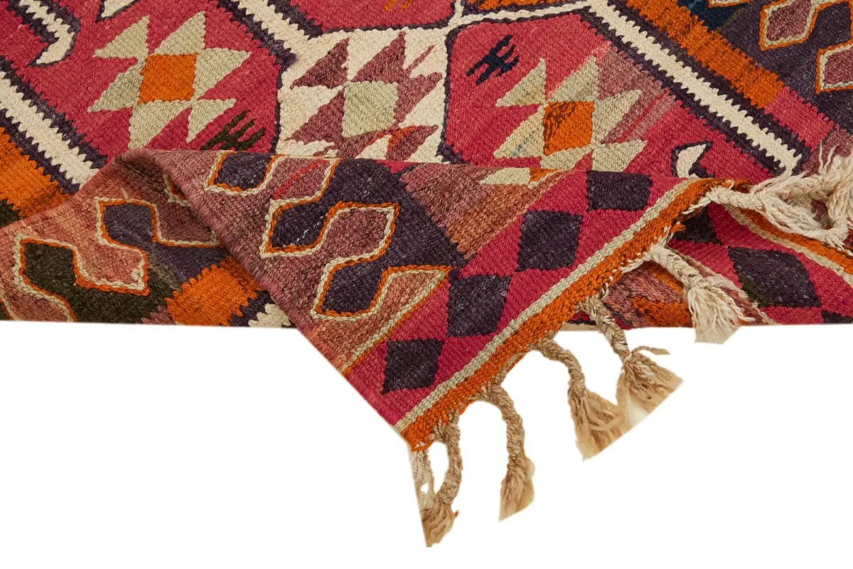 Herki Eskitme Multi Pamuk Üzerine Yün El Dokuma Kilim-090x307 - Görsel 6