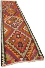 Herki Eskitme Multi Pamuk Üzerine Yün El Dokuma Kilim-090x383 - Görsel 2