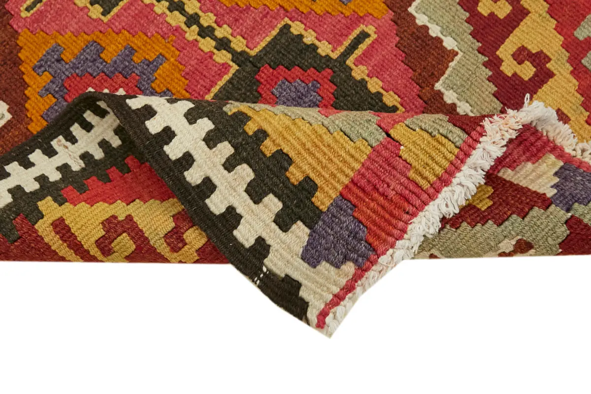 Herki Eskitme Multi Pamuk Üzerine Yün El Dokuma Kilim-090x383 - Görsel 6