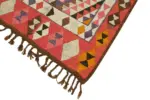 Herki Eskitme Multi Pamuk Üzerine Yün El Dokuma Kilim-092x292 - Görsel 4