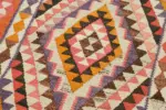 Herki Eskitme Multi Pamuk Üzerine Yün El Dokuma Kilim-092x292 - Görsel 5