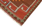 Herki Eskitme Multi Pamuk Üzerine Yün El Dokuma Kilim-090x318 - Görsel 4