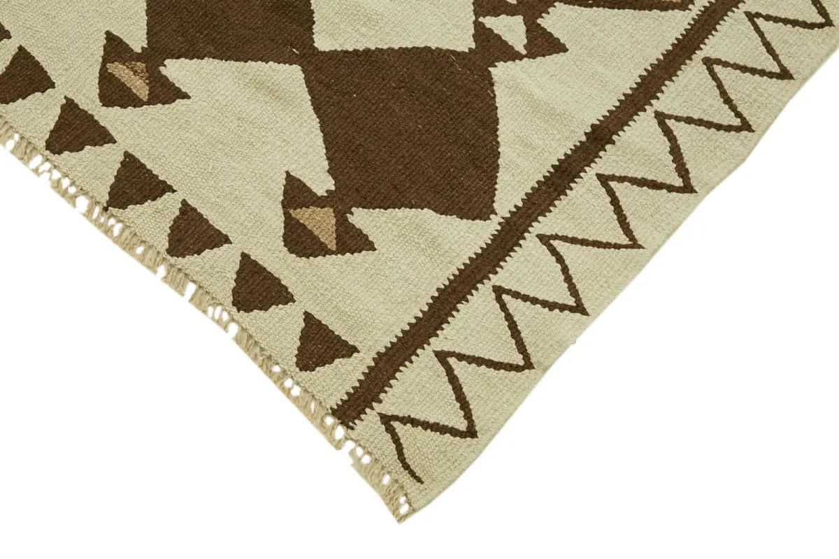 Herki Eskitme Multi Pamuk Üzerine Yün El Dokuma Kilim-092x305 - Görsel 4