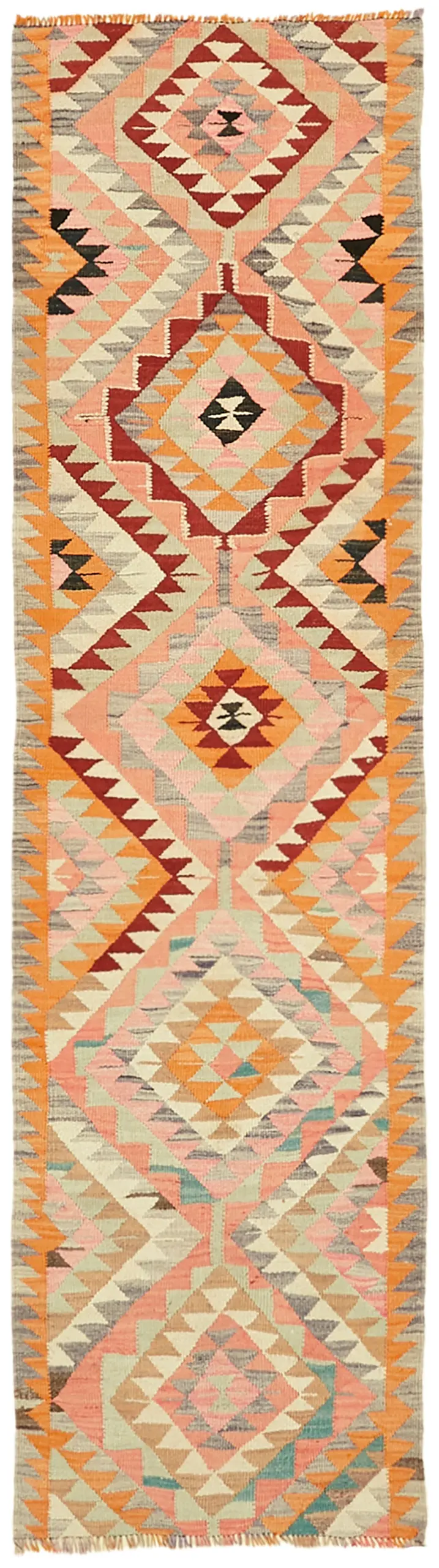 Herki Eskitme Multi Pamuk Üzerine Yün El Dokuma Kilim-090x322 - Görsel 1