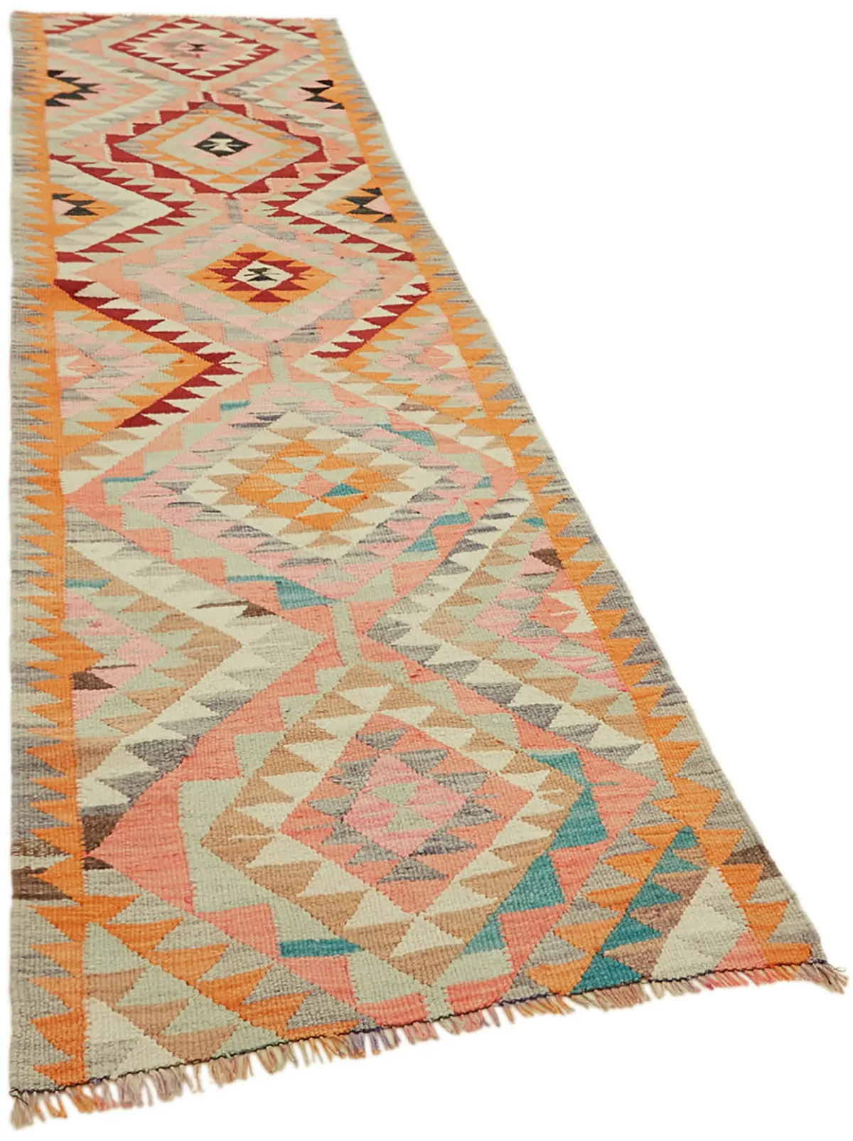 Herki Eskitme Multi Pamuk Üzerine Yün El Dokuma Kilim-090x322 - Görsel 2