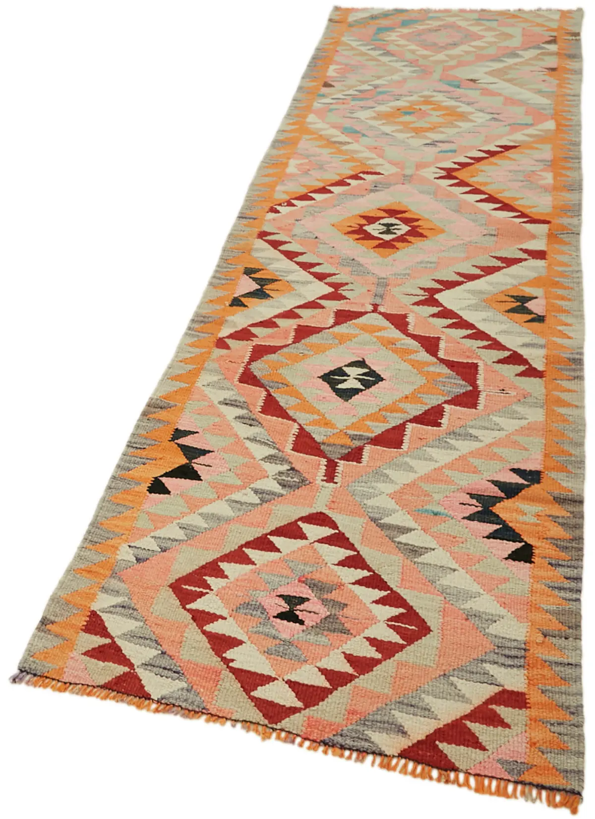 Herki Eskitme Multi Pamuk Üzerine Yün El Dokuma Kilim-090x322 - Görsel 3