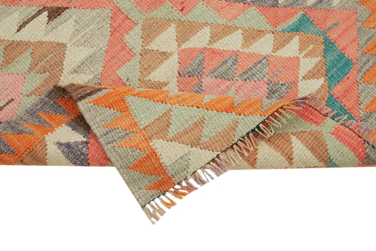 Herki Eskitme Multi Pamuk Üzerine Yün El Dokuma Kilim-090x322 - Görsel 6