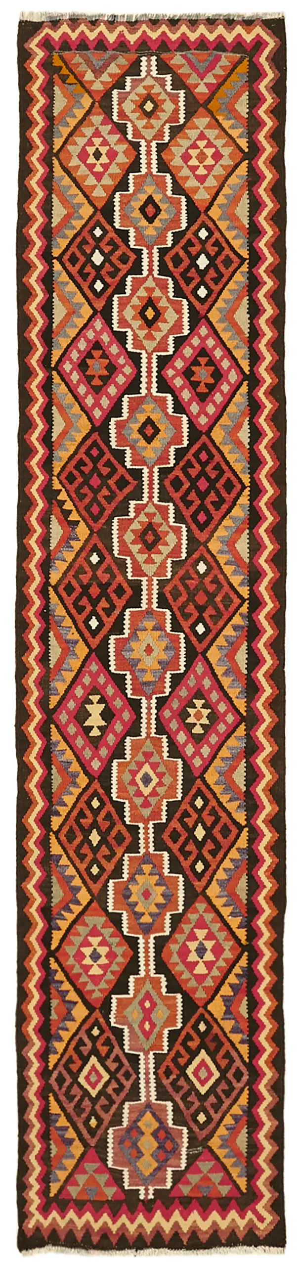 Herki Eskitme Multi Pamuk Üzerine Yün El Dokuma Kilim-080x350 - Görsel 1