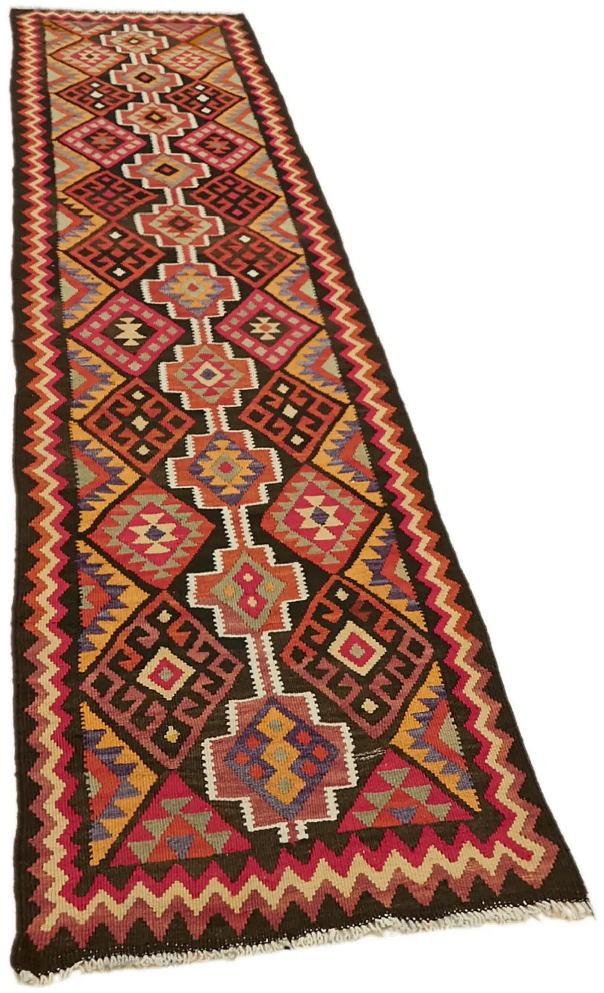 Herki Eskitme Multi Pamuk Üzerine Yün El Dokuma Kilim-080x350 - Görsel 2