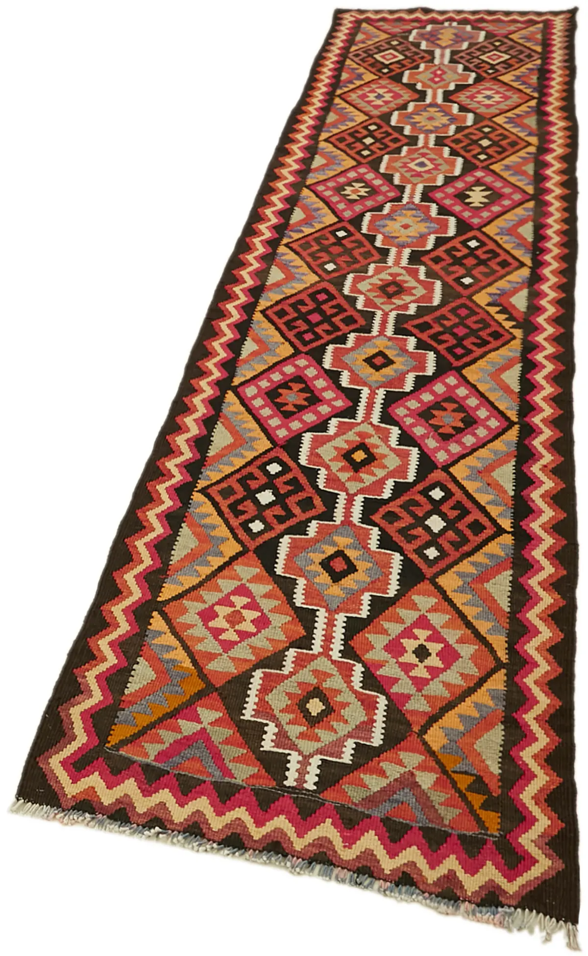Herki Eskitme Multi Pamuk Üzerine Yün El Dokuma Kilim-080x350 - Görsel 3