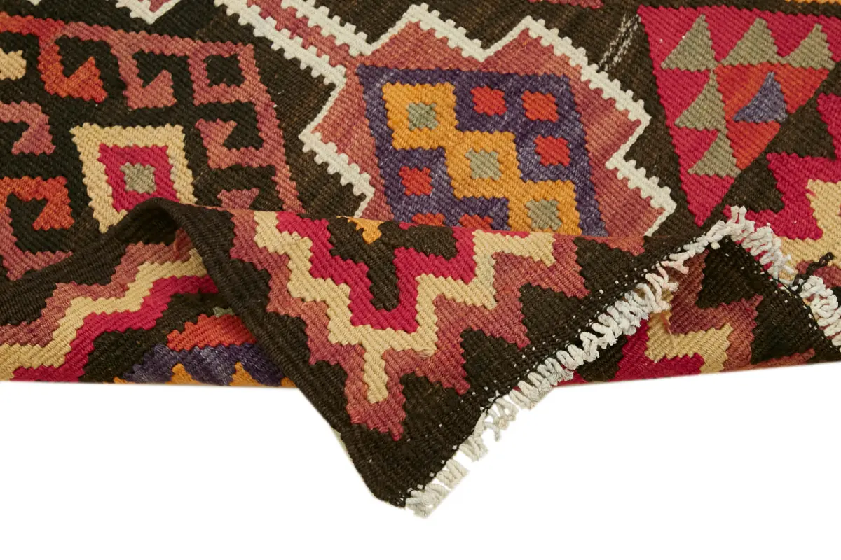 Herki Eskitme Multi Pamuk Üzerine Yün El Dokuma Kilim-080x350 - Görsel 6