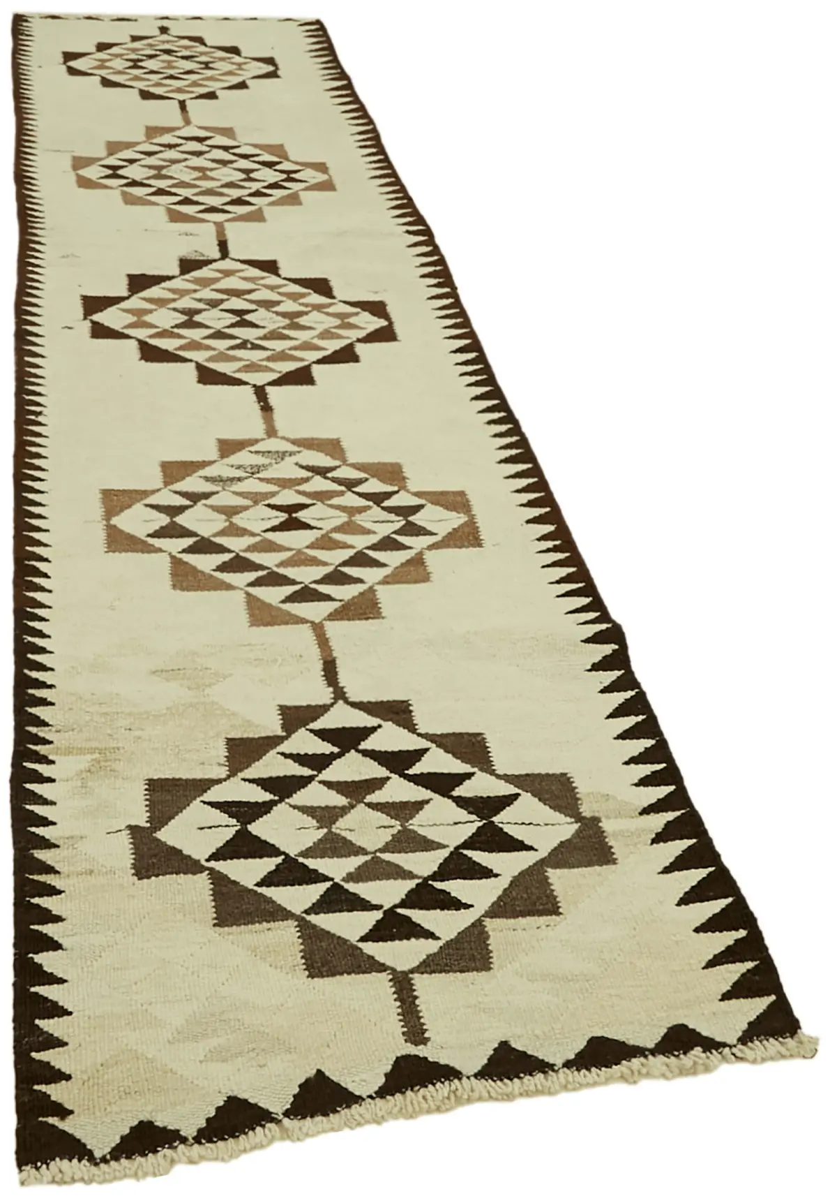 Herki Eskitme Multi Pamuk Üzerine Yün El Dokuma Kilim-085x338 - Görsel 2