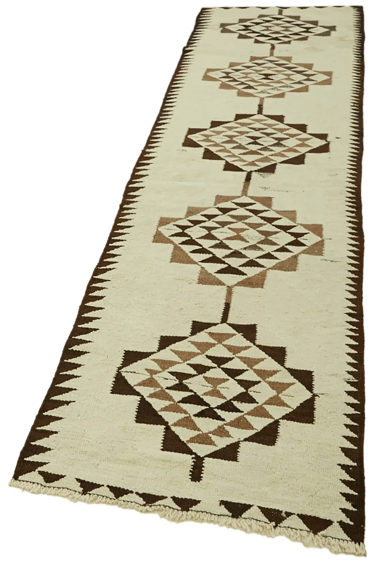 Herki Eskitme Multi Pamuk Üzerine Yün El Dokuma Kilim-085x338 - Görsel 3